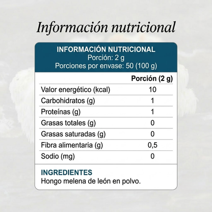 Suplemento natural de Melena de León